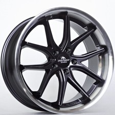 Forzza Storm Rims Alloy Wheel 8.5j 9.5j 19 Inch 5x120 Staggered Black Lip Polish