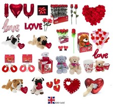Valentine's Day Gift Set - Romantic Bears, Heart Balloons & Roses UK