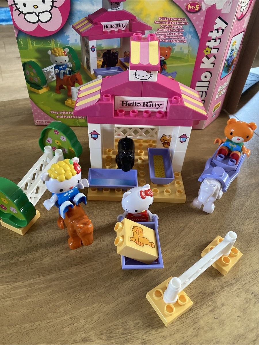Unico Hello Kitty Building Brick Set Horse Pony Stable Playset Blocks