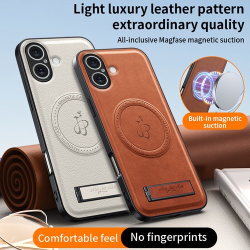 Magnetic Leather TPU Case For iPhone 12 13 14 15 16 16e Plus Pro Max Stand Cover - Picture 7 of 12