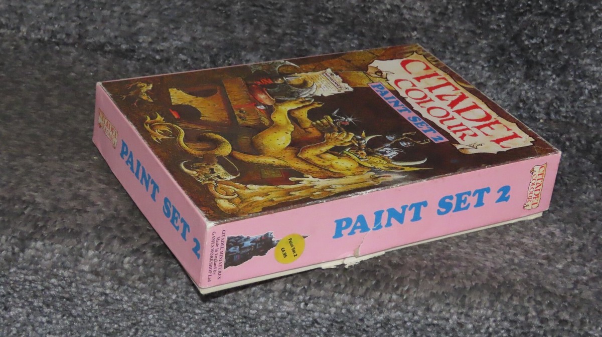 Games Workshop Citadel Colour Paint Set 2 Boxed Set 9 Paints Used