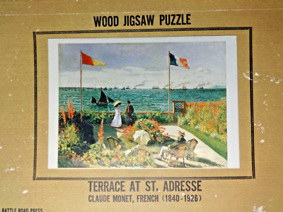 BATTLE ROAD PRESS WOOD PUZZLE TERRACE AT ST ADRESSE MONET 400 PCS