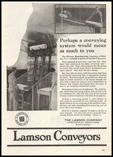 1922 Whitney South Carolina Mfg Co. Factory Photos Lamson Conveyors Print Ad