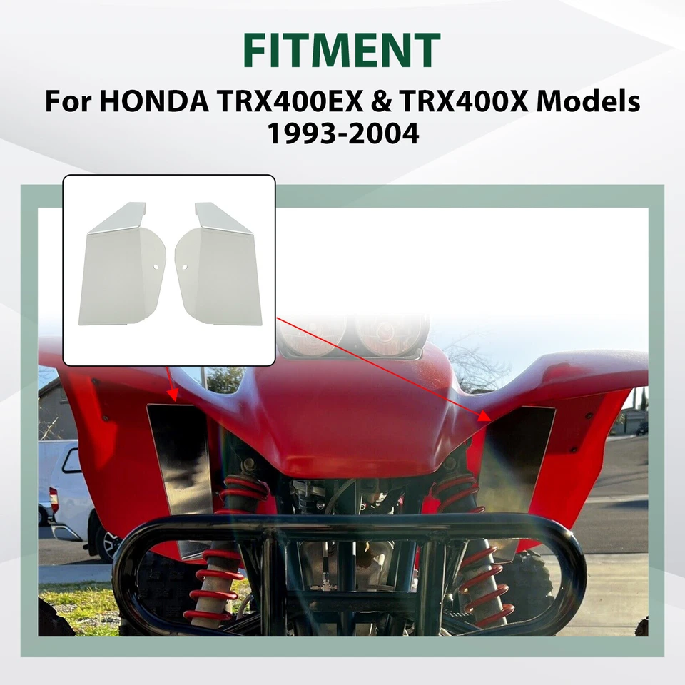 For Honda TRX400EX 400X 1993-2004 AIR SHROUDS w/ Bolts Engine Cooler Scoop Kit - Image 2 of 4