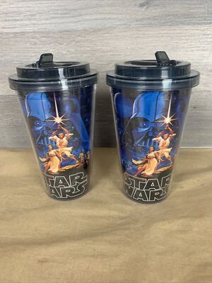2-Pack Star Wars Sip Cups Mugs 12-16 Oz Read Description