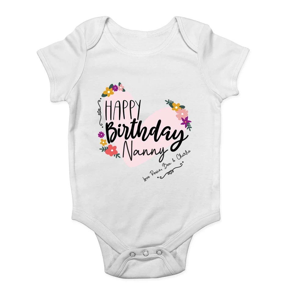 BABY ORIGINALS Personalisierter Happy Birthday Kindermädchen Feier Baby Weste Body Mädchen Geschenk
