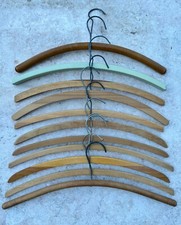Vintage Wood brown Hangers 11pc lot