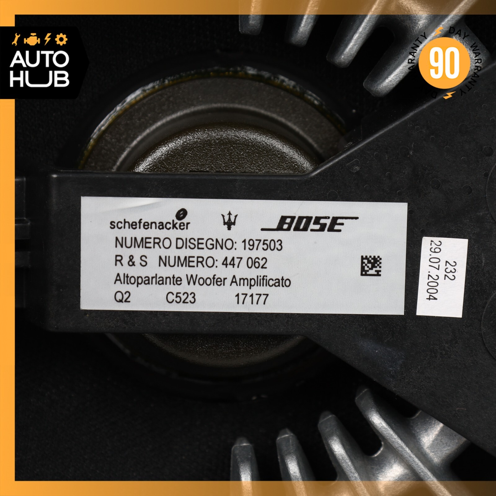 03-19 Maserati Quattroporte Rear Bose Subwoofer Sub Woofer Sound Speaker OEM