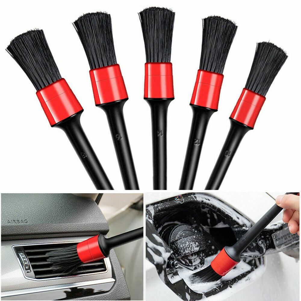 5X Car Detail Brush Wash Auto Detailing Cleaning Kit Engine Wheel Brushes  Set