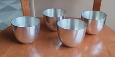SET of 4 Vintage STIEFF Solid Pewter Jefferson Cup P50 Authentic Repro 2.75"