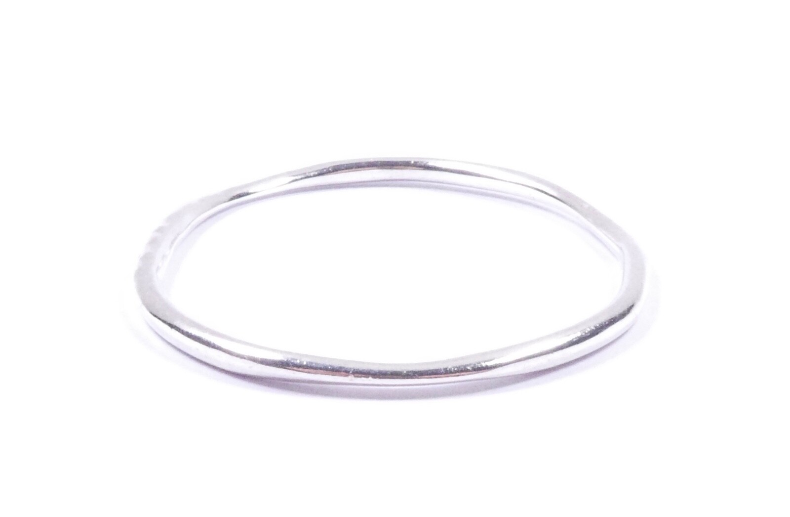 Modernist Bangle Bracelet Thin Solid 925 Sterling… - image 3
