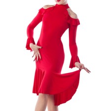 Latin Ballroom Competitio  n Dance Dress Modern Waltz Tango Standard Dress Y048