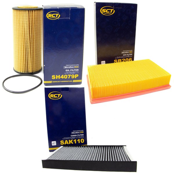 Inspektionspaket Filterset SCT FüR Audi A6 2.0 16V Quattro 4A2 C4 103 KW 140 PS-image
