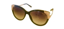 Chopard Women Black Gold Soft Cateye Plastic Sunglass, Gradient Lens SCH 233 700