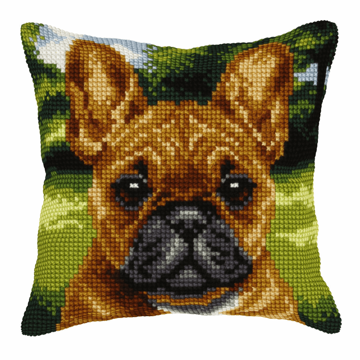 Orchidea - Cushion Cross Stitch Kit - Dog - Printed Canvas - 4.5 Count - for Adults - 9538, 40 x 40cm - Image 2