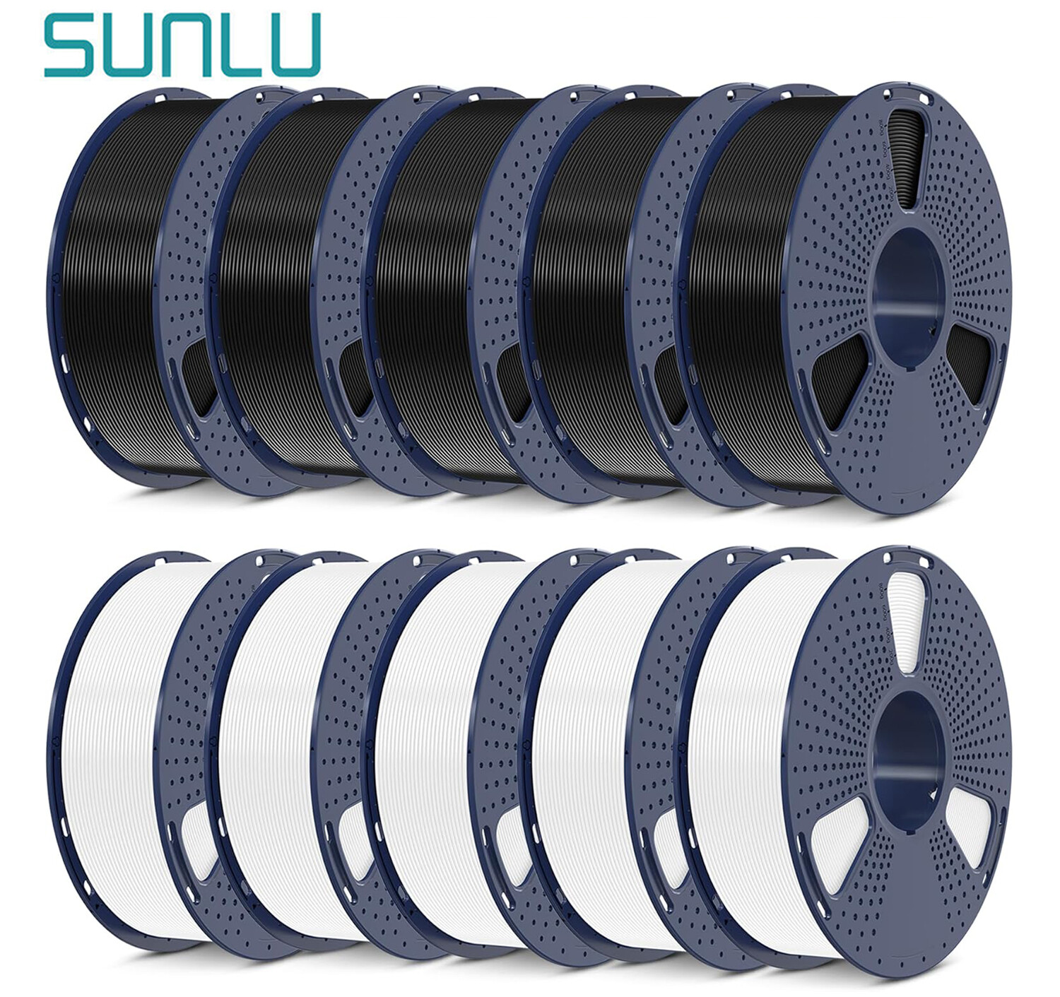 10KG SUNLU PLA PETG PLA+ ABS Filamento per Stampante 3D 1.75mm Senza Bolle Nero