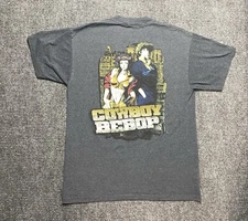 Vintage Cowboy Bebop T Shirt Mens Large Gray Anime Show Y2K ODM Spike Faye