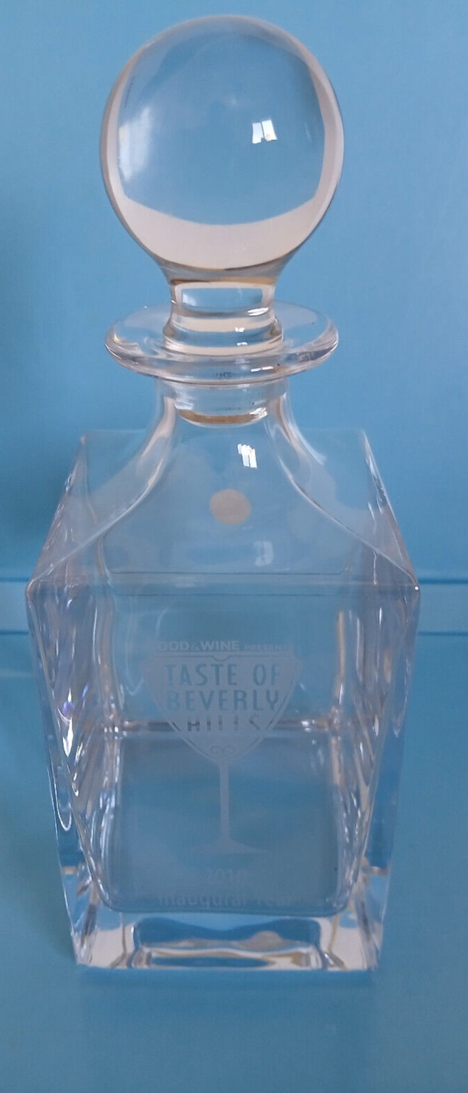 Tiffany & Co. Crystal Decanter / Taste Of Beverly Hills / 2010 Inagural Year