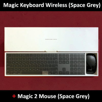 Apple Wireless Keyboard w/Numeric Keypad and Magic Mouse 2 (Space