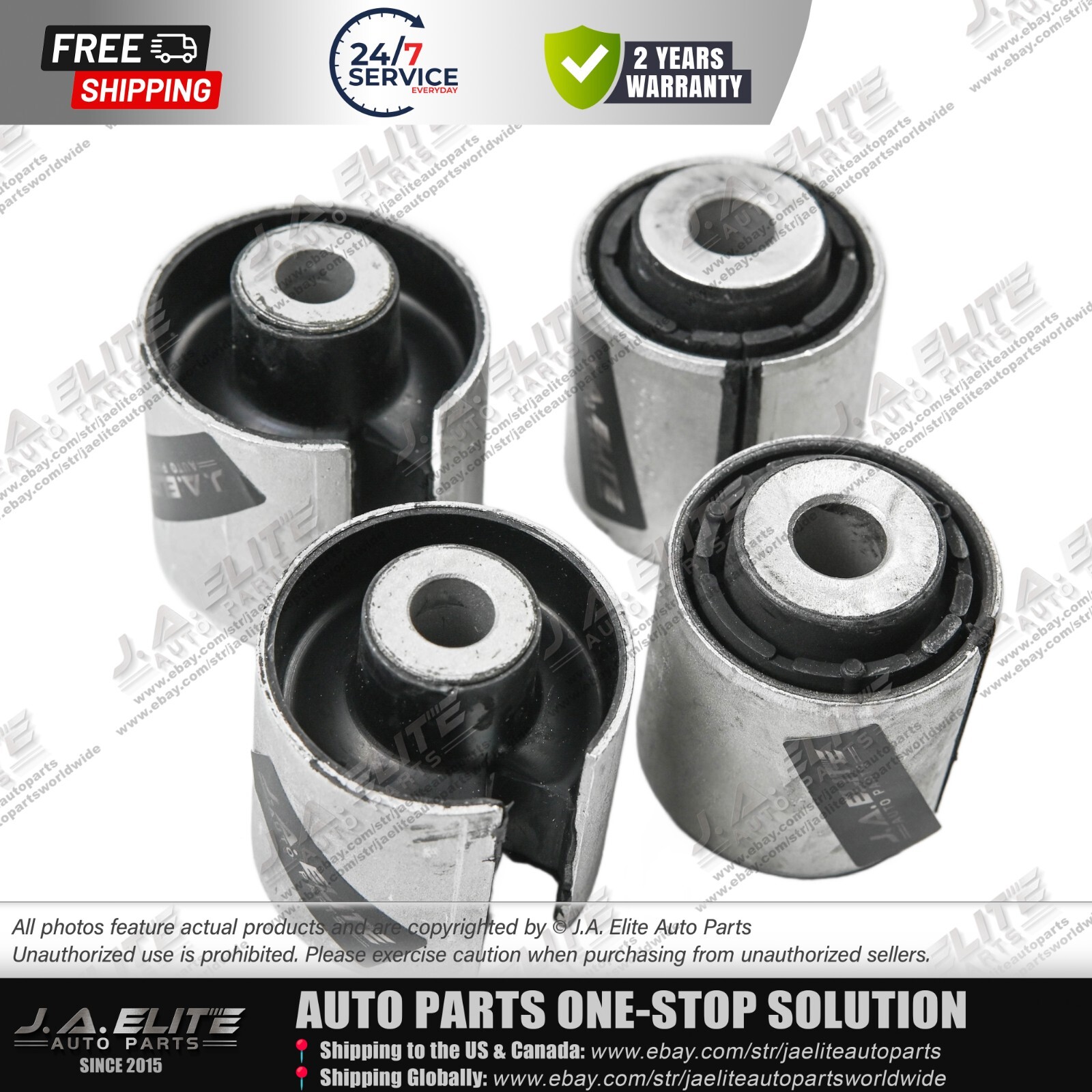 Rolls-Royce Phantom Rear Lower Control Arm Bushing Kit 4pc #33326758995