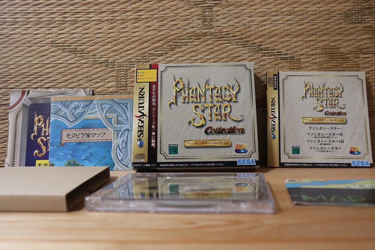 Phantasy Star Collection w/spine 3 maps Sega Saturn SS Japan
