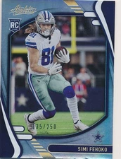 SIMI FEHOKO 2021 ABSOLUTE FOOTBALL SPECTRUM #141 RC ROOKIE SP #135/250 MINT