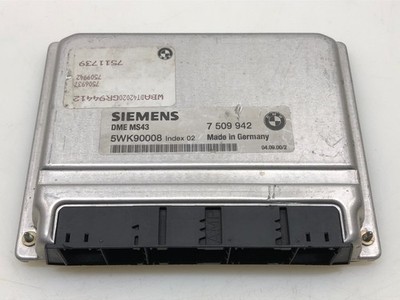 BMW 3 E36 5 E39 Engine Control Module ECU 5wk90008 Index 02 DME MS43 7509942