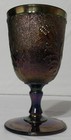 St. Clair "Rose in Snow" Highly Iridized Carnival Blue Goblet, 1968-1970, GREAT! — photo 8