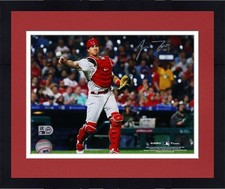 Framed J.T. Realmuto Philadelphia Phillies Signed 8x10 Catching Photograph