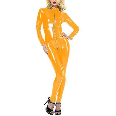 Glänzende PVC Leder Jumpsuits für Frauen Sexy Jumpsuits für Party Unisex Cosplay