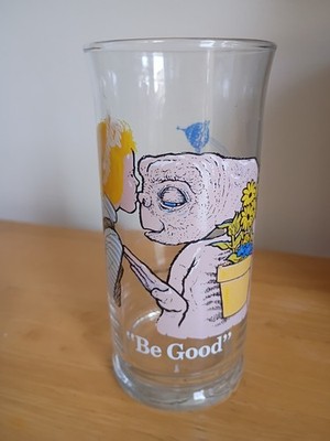 Vintage E.T. ''Be Good'' Pizza Hut 1982 Collectors Series Glass w/ Drew Barrymore
