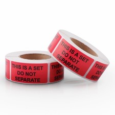 1" x 2" Self-Adhesive Fluorescent Red Packing Labels for Shipping Bundle Sets