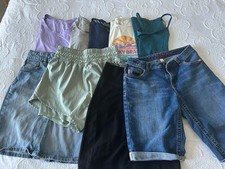 Lot Of 9 Teen Girl Clothes Size 14-16 XS T-shirts Shorts Skirts Lucky Brand Ect