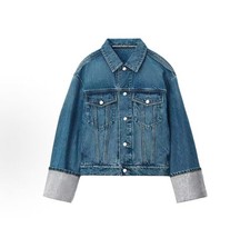 Alexander Wang Crystal Cuff Oversized Denim T...