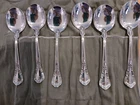 GORHAM STERLING SLIVER - Chantilly 6 Cream Soup Spoons