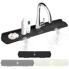 Kitchen Sink Splash Guard Gen2-30" x 6'' Silicone Sink Mat Splash Guard fit for