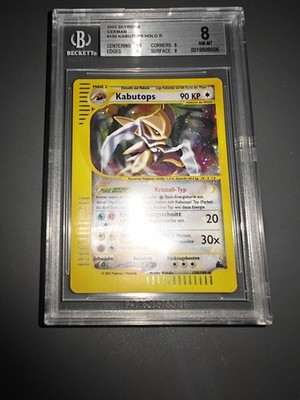 2003 Pokemon Skyridge Kabutops Crystal BGS 8 Mint #150 Deutsch