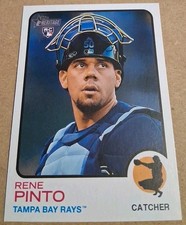 Rene Pinto 2022 Topps Heritage RC #667 Tampa Bay Rays ROOKIE RARE HTF 