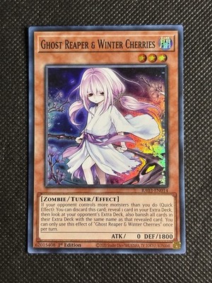 YuGiOh! Ghost Reaper & Winter Cherries Alt RA03-EN014 Super Rare 1st Edition NM