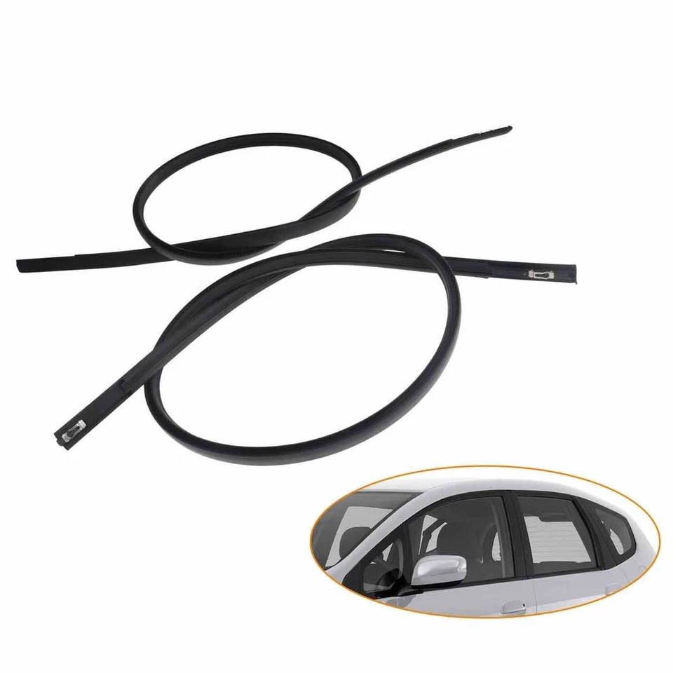 Pair New Black Roof Trim Molding Kit for 2015-2020 Honda Fit 5 Door - Image 4 of 4