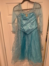 NWT Disney Parks Frozen Queen Elsa Blue Costume Dress Child Size XL 14-16
