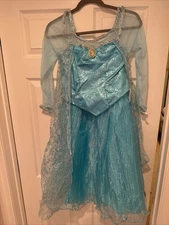 NWT Disney Parks Frozen Queen Elsa Blue Costume Dress Child Size XL 14-16