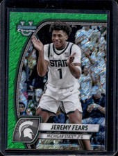 Jeremy Fears 2024-25 Bowman University Chrome #ALT-8 Green Shimmer
