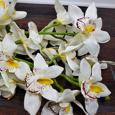 Artificial Flowers White Orchids Or Lilies 3' Tall Faux Flowers