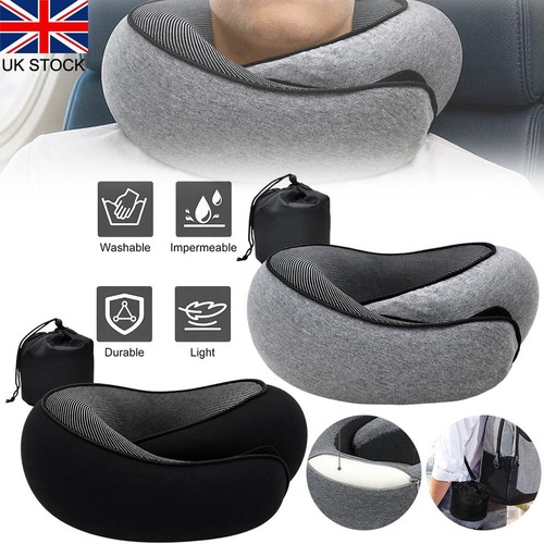 Memory Foam Travel Neck Pillow Airplane Cushion Ergonomic Snail U-Shape Support