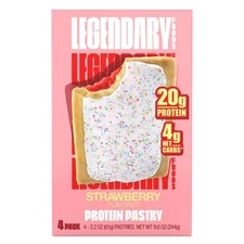 Legendary Foods Protein Pastry - Strawberry 4 Pack | Protein Snack | Keto Friend