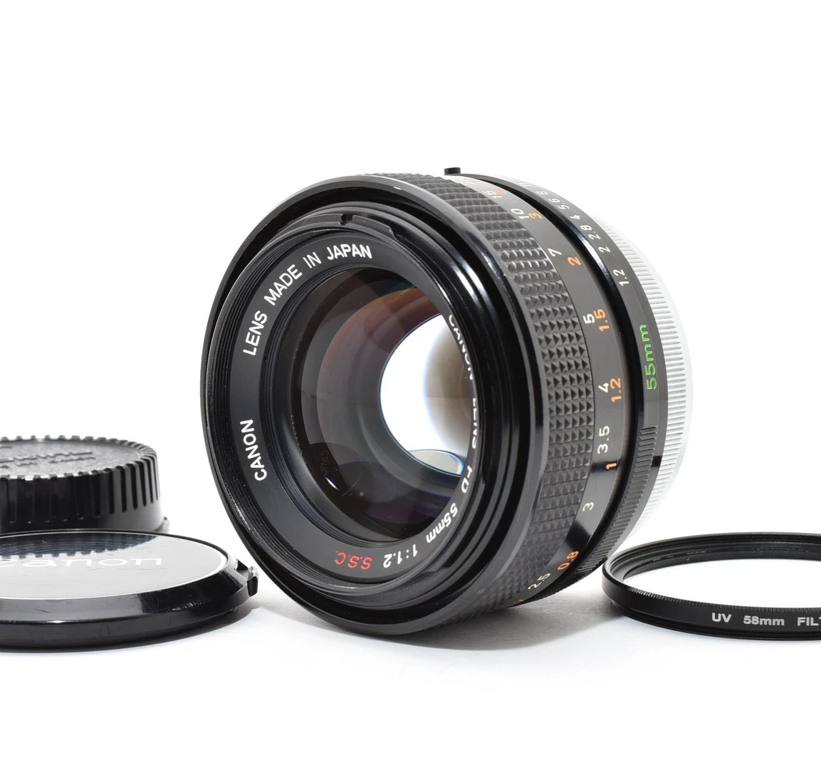 Objectif Canon FD 1.2/50 S.S.C. Asphérique – 50mm F/1.2 – État Mint – Japon