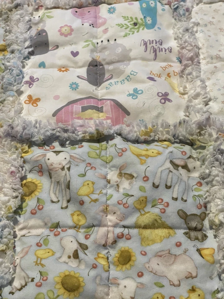 Farm Babies Rag Quilt - Изображение 3 из 4
