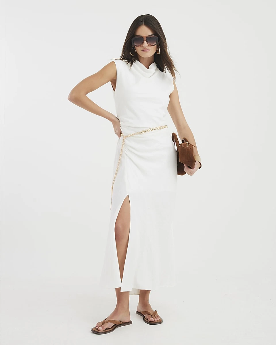 linen midi corset dress Thierry Linen Midi Dress – LEIF