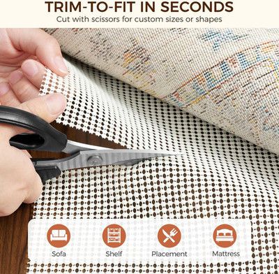 2 x 3 FT Rug Pad Gripper for Hardwood Floors, Non Slip Rug Pads for Area Rugs...